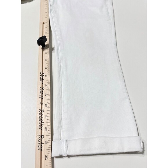 NYDJ White Capri Jeans Rolled Straight Leg Lift Tuck Stretch Women's Size 8 (J4) - Picture 11 of 11